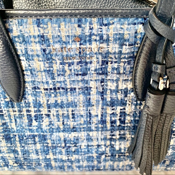 Kate Spade blue tweed satchel NWT - Picture 3 of 6